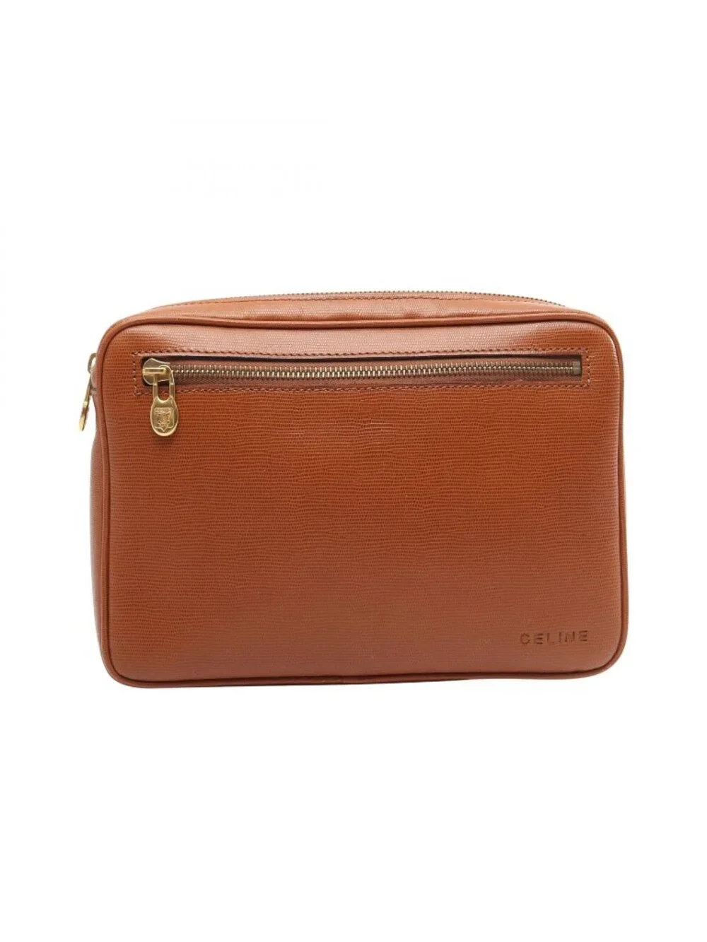 Celine Clutch Brown Leather Second